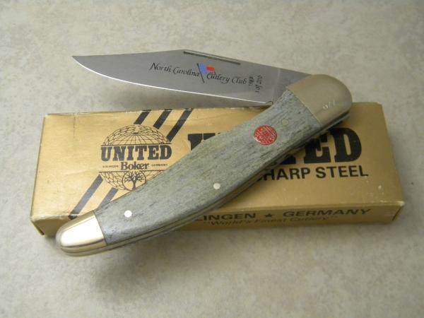 United Boker Germany Bone NCCC 1 of 200 Folding Hunter Knife in Box 1987 United Boker Germany Bone NCCC 1 of 200 Folding Hunter Knife in Box 1987