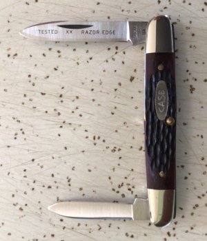 VINTAGE CASE XX 1983 06263 TESTED XX RAZOR EDGE EISENHOWER POCKET KNIFE/ BEAUTIFUL KNIFE 