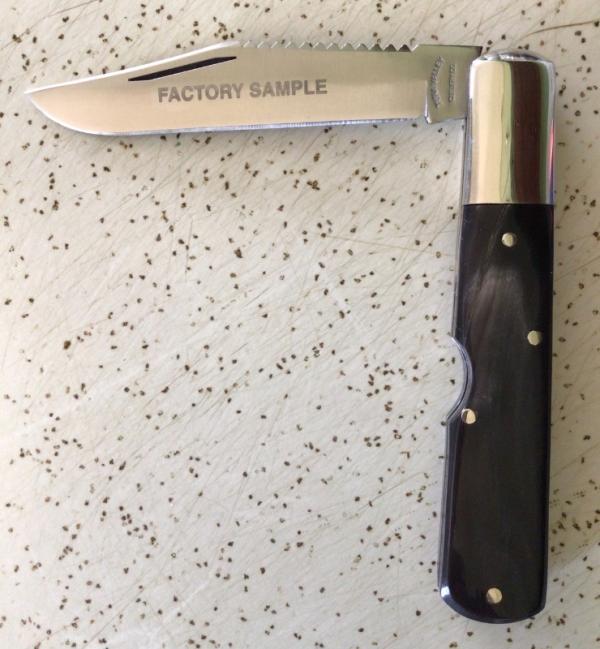 TUNA VALLEY CUTLERY CO 2014 INDIAN BUFFALO HORN FISH SCALER/BARLOW STYLE KNIFE/NOS/1 of A KIND/“MINT TUNA VALLEY CUTLERY CO 2014 INDIAN BUFFALO HORN FISH SCALER/BARLOW STYLE KNIFE/NOS/1 of A KIND/“MINT