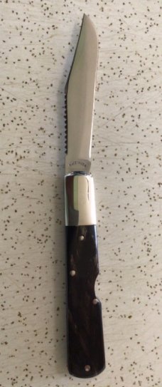 TUNA VALLEY CUTLERY CO 2014 INDIAN BUFFALO HORN FISH SCALER/BARLOW STYLE KNIFE/NOS/1 of A KIND/“MINT TUNA VALLEY CUTLERY CO 2014 INDIAN BUFFALO HORN FISH SCALER/BARLOW STYLE KNIFE/NOS/1 of A KIND/“MINT
