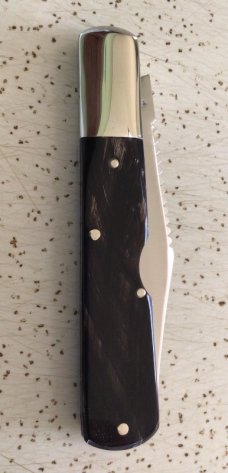 TUNA VALLEY CUTLERY CO 2014 INDIAN BUFFALO HORN FISH SCALER/BARLOW STYLE KNIFE/NOS/1 of A KIND/“MINT TUNA VALLEY CUTLERY CO 2014 INDIAN BUFFALO HORN FISH SCALER/BARLOW STYLE KNIFE/NOS/1 of A KIND/“MINT
