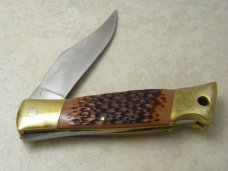 Camillus NY USA # 11 Delrin 14kt Gold Plated American Wildlife Lockback Knife NIB
