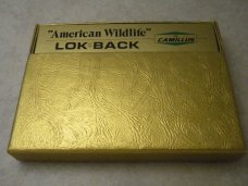 Camillus NY USA # 11 Delrin 14kt Gold Plated American Wildlife Lockback Knife NIB