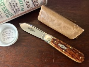 Great Eastern Cutlery Northfield #252115 Little Jack, Antique Amber Jig Bone Handle, New (GEC 25) 