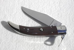 NOS A.G.A. CAMPOLIN 11" CATALANA NICKEL SILVER BOLSTERS EXCOTIC BOKOTE WOOD SCALES
