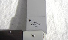 NOS A.G.A. CAMPOLIN 11" CATALANA NICKEL SILVER BOLSTERS EXCOTIC BOKOTE WOOD SCALES