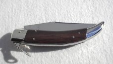 NOS A.G.A. CAMPOLIN 11" CATALANA NICKEL SILVER BOLSTERS EXCOTIC BOKOTE WOOD SCALES