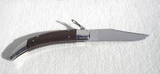 NOS A.G.A. CAMPOLIN 11" CATALANA NICKEL SILVER BOLSTERS EXCOTIC BOKOTE WOOD SCALES