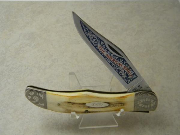 Case XX Stainless USA 1976 Stag 5165 Scrolled The American Spirit Bicentennial Folding Hunter Knife Case XX Stainless USA 1976 Stag 5165 Scrolled The American Spirit Bicentennial Folding Hunter Knife