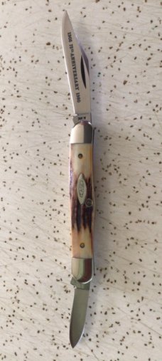 VINTAGE STAG CASE XX 5208 1980 75th ANNIVERSARY HALF WHITTLER POCKET KNIFE/ BEAUTIFUL PIECE VINTAGE STAG CASE XX 5208 1980 75th ANNIVERSARY HALF WHITTLER POCKET KNIFE/ BEAUTIFUL PIECE
