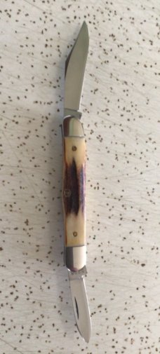 VINTAGE STAG CASE XX 5208 1980 75th ANNIVERSARY HALF WHITTLER POCKET KNIFE/ BEAUTIFUL PIECE VINTAGE STAG CASE XX 5208 1980 75th ANNIVERSARY HALF WHITTLER POCKET KNIFE/ BEAUTIFUL PIECE