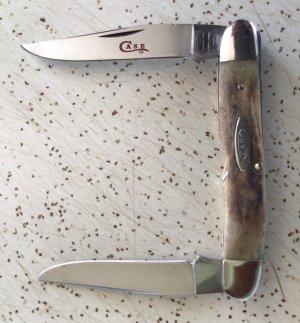 VINTAGE CASE XX  RED LETTER 1978 GENUINE STAG MUSKRAT POCKET KNIFE 