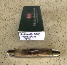 VINTAGE CASE XX RED LETTER 1978 GENUINE STAG MUSKRAT POCKET KNIFE VINTAGE CASE XX RED LETTER 1978 GENUINE STAG MUSKRAT POCKET KNIFE