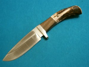 CUSTOM STAG FIXED BLADE HUNTING SKINNING SURVIVAL SHEATH KNIFE KNIVES