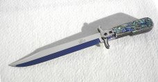 NEW A.G.A. CAMPOLIN GORGEOUS ABALONE SCALES LEVER LOCK  ( PIG STICKER )  MANIAGO ITALY 