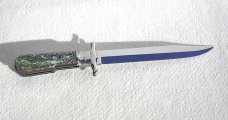 NEW A.G.A. CAMPOLIN GORGEOUS ABALONE SCALES LEVER LOCK  ( PIG STICKER )  MANIAGO ITALY 