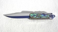 NEW A.G.A. CAMPOLIN GORGEOUS ABALONE SCALES LEVER LOCK  ( PIG STICKER )  MANIAGO ITALY 