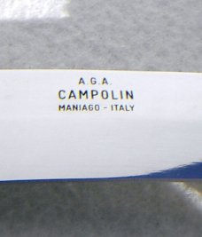 NEW A.G.A. CAMPOLIN GORGEOUS ABALONE SCALES LEVER LOCK  ( PIG STICKER )  MANIAGO ITALY 