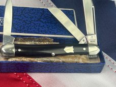 Zwilling J A Henckels 3 Blade Small Stockman Knife w/ File work & Slick Black Handles -NOS +Orig Box Zwilling J A Henckels 3 Blade Small Stockman Knife w/ File work & Slick Black Handles -NOS +Orig Box