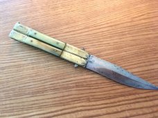 Vintage Brass Balisong Butterfly Knife Probably 50&#39;s Philippines 
