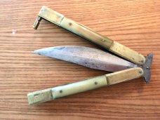Vintage Brass Balisong Butterfly Knife Probably 50&#39;s Philippines 