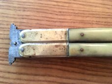Vintage Brass Balisong Butterfly Knife Probably 50&#39;s Philippines 