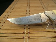 SCHRADE USA 162 DU WOLVERINE HIGH CARBON STEEL VINTAGE FIXED BLADE HUNTING KNIFE WITH STAGLON SCALES SCHRADE USA 162 DU WOLVERINE HIGH CARBON STEEL VINTAGE FIXED BLADE HUNTING KNIFE WITH STAGLON SCALES