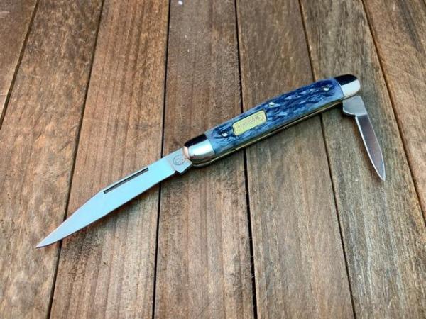 Coleman Seki Japan Half Whittler Blue Jigged Bone Coleman Seki Japan Half Whittler Blue Jigged Bone