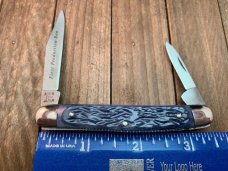 Coleman Seki Japan Half Whittler Blue Jigged Bone Coleman Seki Japan Half Whittler Blue Jigged Bone