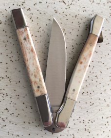 VINTAGE SMOOTH BONE/STAG PARKER CUT CO JAPAN “GYPSY” BUTTERFLY KNIFE / NOS/ BEAUTIFUL PIECE VINTAGE SMOOTH BONE/STAG PARKER CUT CO JAPAN “GYPSY” BUTTERFLY KNIFE / NOS/ BEAUTIFUL PIECE