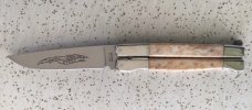 VINTAGE SMOOTH BONE/STAG PARKER CUT CO JAPAN “GYPSY” BUTTERFLY KNIFE / NOS/ BEAUTIFUL PIECE VINTAGE SMOOTH BONE/STAG PARKER CUT CO JAPAN “GYPSY” BUTTERFLY KNIFE / NOS/ BEAUTIFUL PIECE