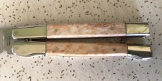 VINTAGE SMOOTH BONE/STAG PARKER CUT CO JAPAN “GYPSY” BUTTERFLY KNIFE / NOS/ BEAUTIFUL PIECE VINTAGE SMOOTH BONE/STAG PARKER CUT CO JAPAN “GYPSY” BUTTERFLY KNIFE / NOS/ BEAUTIFUL PIECE