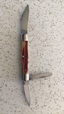 VINTAGE RED BONE/STAG CASE XX 1965-1969 5383 WHITTLER POCKET KNIFE VINTAGE RED BONE/STAG CASE XX 1965-1969 5383 WHITTLER POCKET KNIFE
