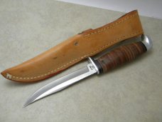 Case XX USA 1965-69 Stacked Leather 3 FINN Tested XX Razor Edge Fixed Blade Sheath Knife Case XX USA 1965-69 Stacked Leather 3 FINN Tested XX Razor Edge Fixed Blade Sheath Knife