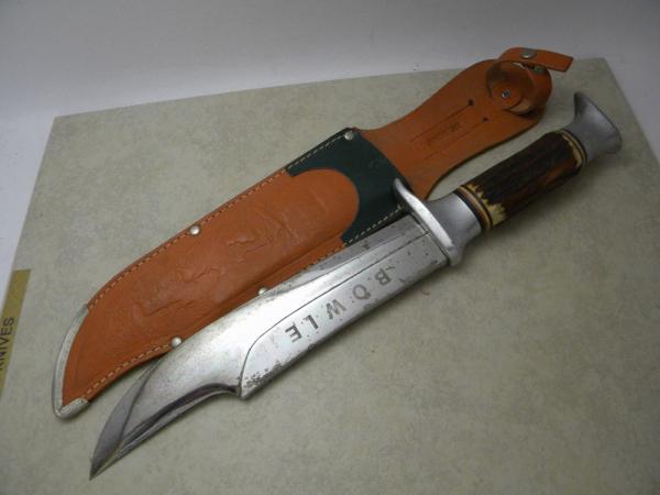 Edge Brand Solingen Germany #469 Stag Bowie Sheath Knife