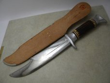 Edge Brand Solingen Germany #469 Stag Bowie Sheath Knife