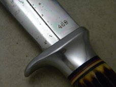Edge Brand Solingen Germany #469 Stag Bowie Sheath Knife