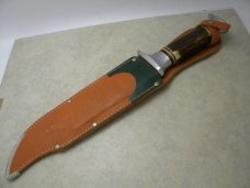 Edge Brand Solingen Germany #469 Stag Bowie Sheath Knife