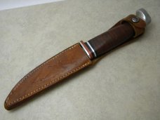 Case XX USA 1965-69 Stacked Leather 3 FINN Fixed Blade Sheath Knife Case XX USA 1965-69 Stacked Leather 3 FINN Fixed Blade Sheath Knife