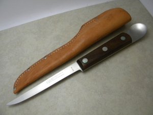 WR Case and Sons Cutlery Co Wood Shoe Horn Fixed Blade Sheath Knife