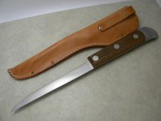 WR Case and Sons Cutlery Co Wood Shoe Horn Fixed Blade Sheath Knife WR Case and Sons Cutlery Co Wood Shoe Horn Fixed Blade Sheath Knife