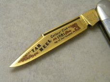 Fight&#39;n Rooster Solingen Germany Pearl Tar Heel Cutlery Club 1981 Lockback Whittler Knife