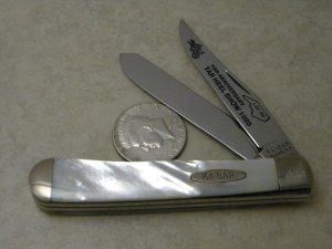 Ka-Bar Olean NY Pearl 10th Anniv. Tar Heel Show 1985 Trapper Knife 
