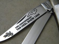 Ka-Bar Olean NY Pearl 10th Anniv. Tar Heel Show 1985 Trapper Knife Ka-Bar Olean NY Pearl 10th Anniv. Tar Heel Show 1985 Trapper Knife