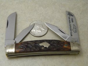 Kabar Olean NY Pearl Tar Heel Cutlery Club 1986 Bone Congress Knife