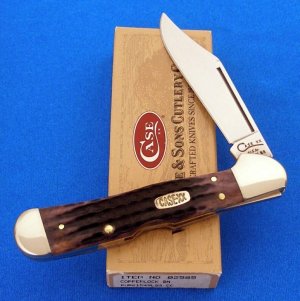 CASE XX USA 61549 L Purple Corn Cob Bone LARGE COPPERLOCK Knife 1998 MIB