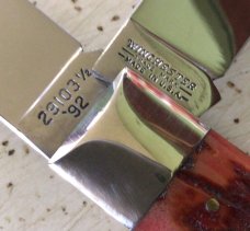 VINTAGE BONE WINCHESTER 1992 #291031/2 LARGE/JUMBO TRAPPER/“RIFLE SERIES”/ “SWEET 2 THE BONE” VINTAGE BONE WINCHESTER 1992 #291031/2 LARGE/JUMBO TRAPPER/“RIFLE SERIES”/ “SWEET 2 THE BONE”