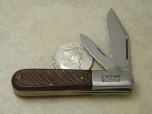 Ulster USA 10OT Old Timer Prince Albert Tobacco Tin Saw Cut Delrin Barlow Knife c.1960&#39;s
