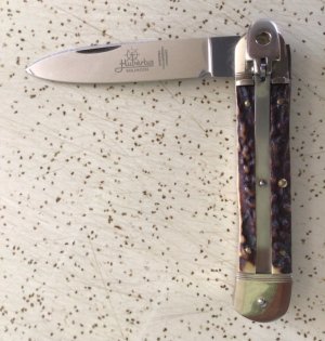 VINTAGE STAG HUBERTUS GERMANY LEVER LOCK SWITCHBLADE/PLUS a EXTRA  PIECE