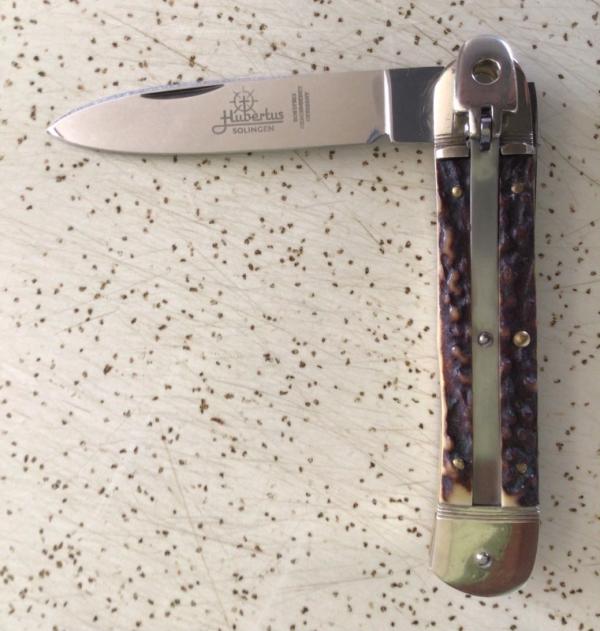 VINTAGE STAG HUBERTUS GERMANY LEVER LOCK SWITCHBLADE/PLUS a EXTRA PIECE VINTAGE STAG HUBERTUS GERMANY LEVER LOCK SWITCHBLADE/PLUS a EXTRA PIECE